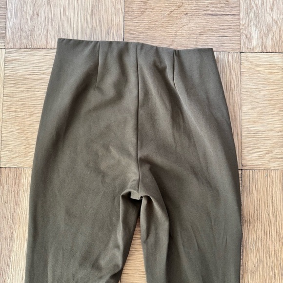 Vince XS High-Rise Stretch Flare Crop Pants Olive Night Green Work Career - Picture 4 of 12